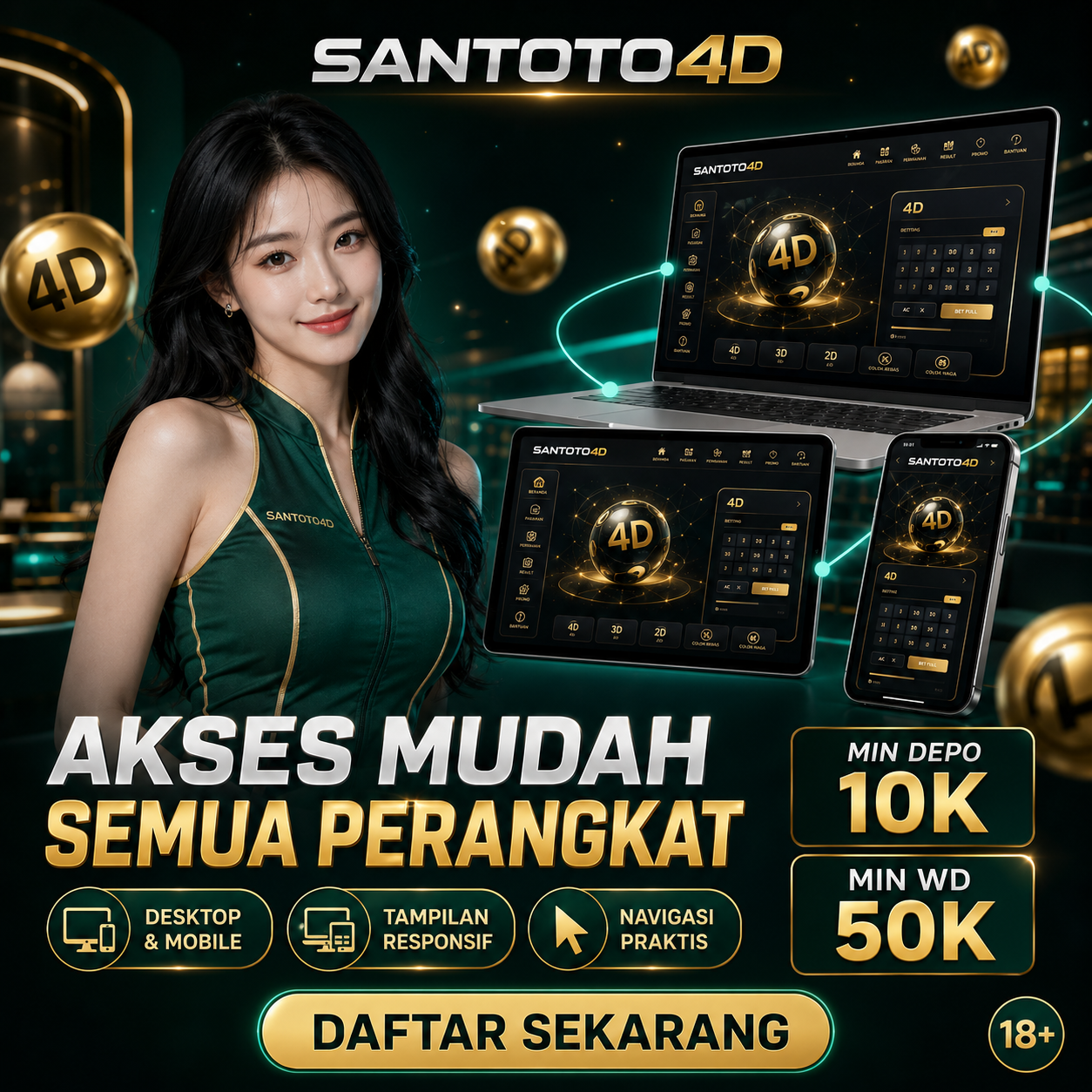 Santoto4d menghadirkan platform permainan online yang mudah untuk di akses semua perangkat kapanpun dan dimanapun